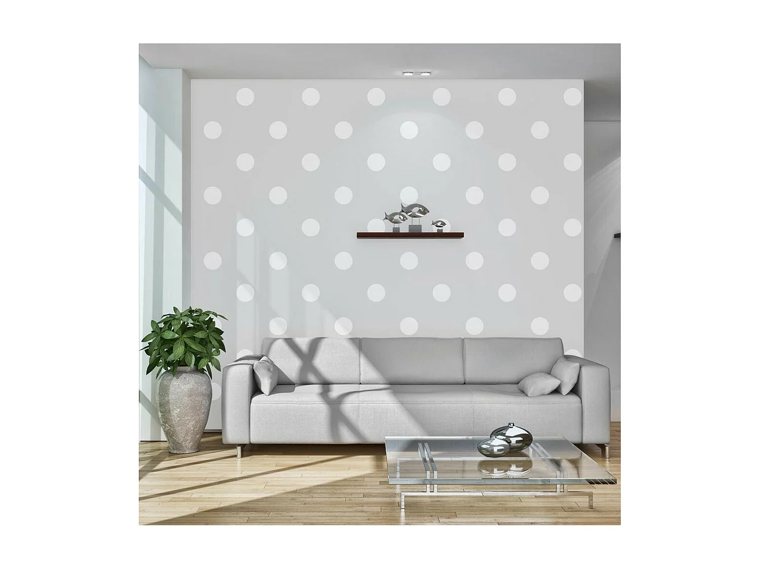 Papier Peint "Cheerful Polka Dots" 175 x 250 cm