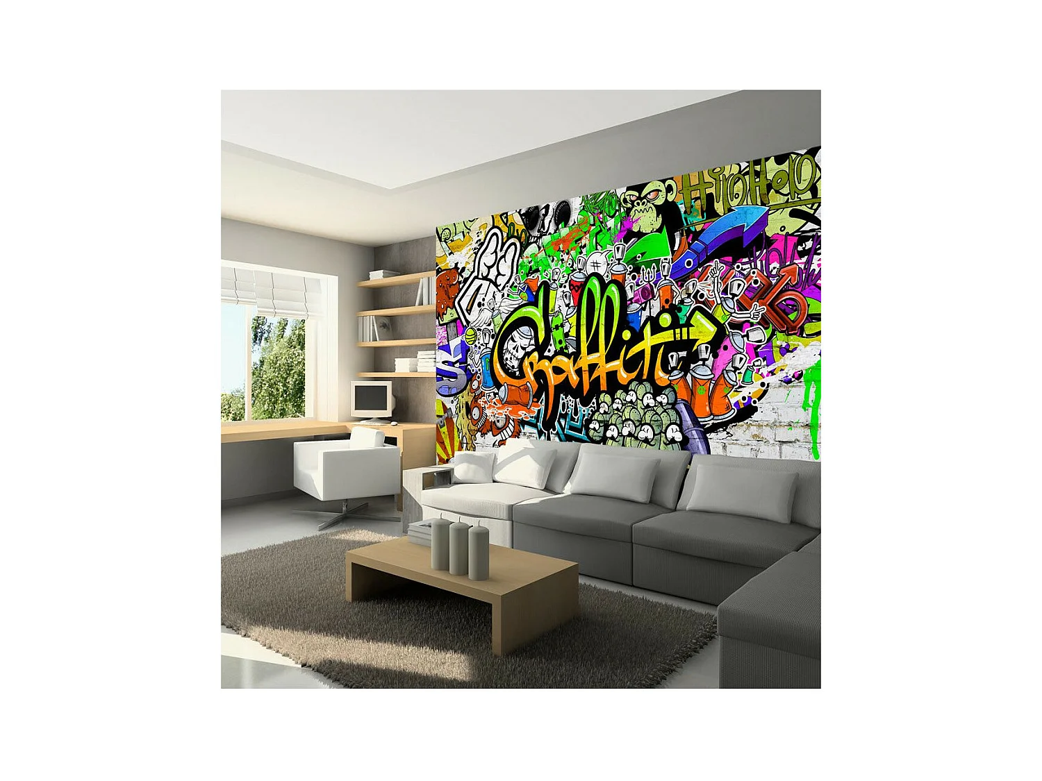 Papier Peint "Graffiti on the Wall" 280 x 400 cm