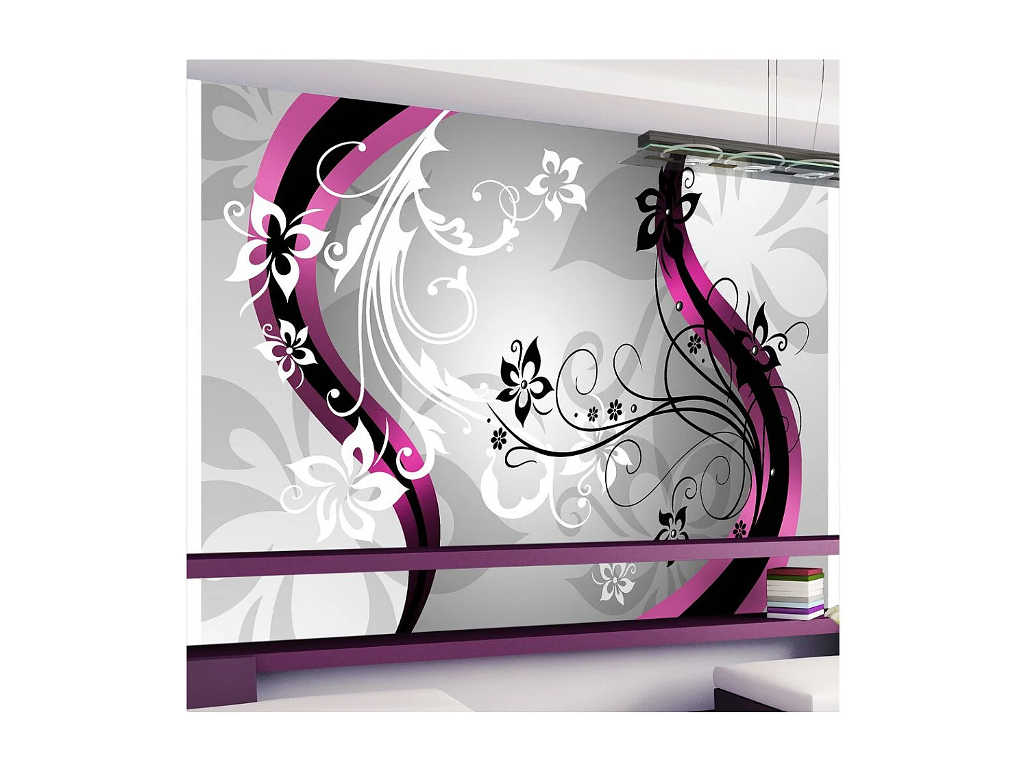 Papier Peint "Mosaïque Florale" 245 x 350 cm