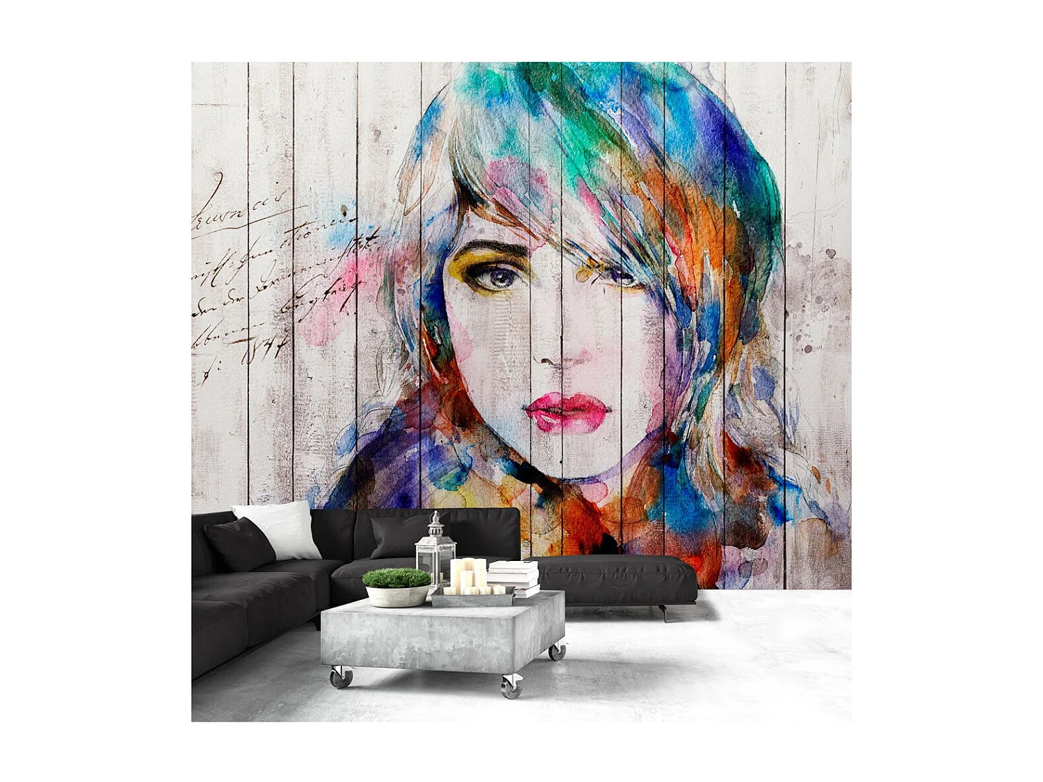 Papier Peint "Wooden Portrait" 210 x 300 cm