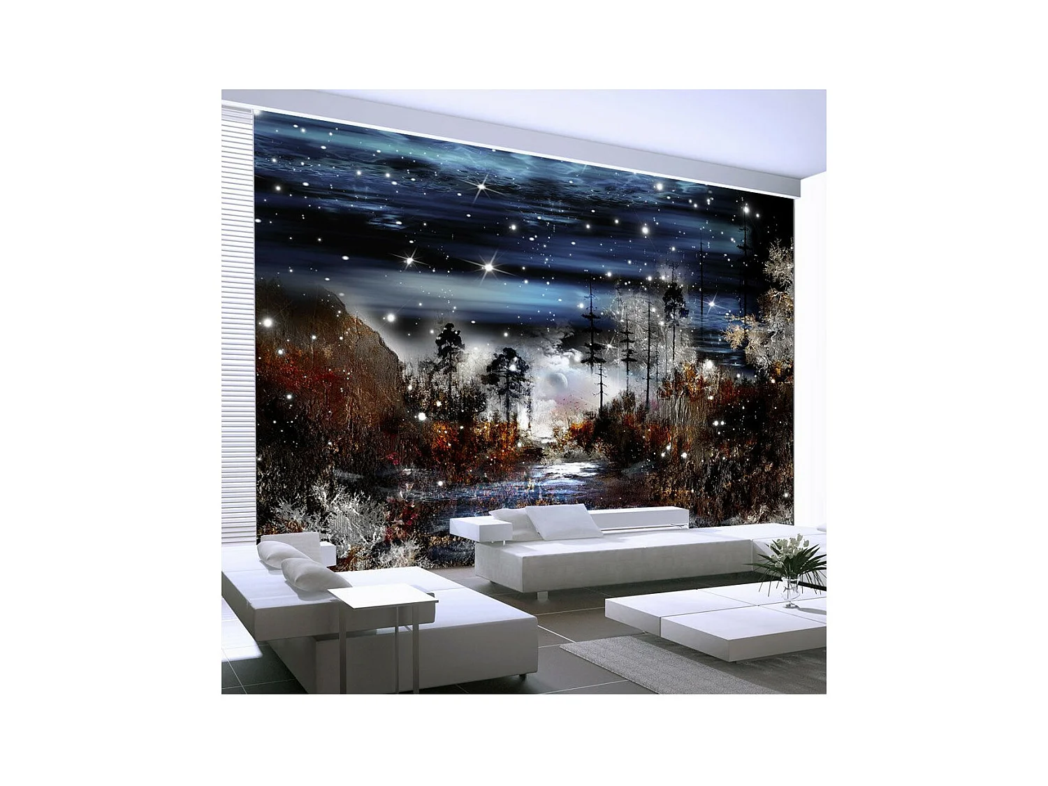 Papier Peint "Nuit dans la Foret" 105 x 150 cm