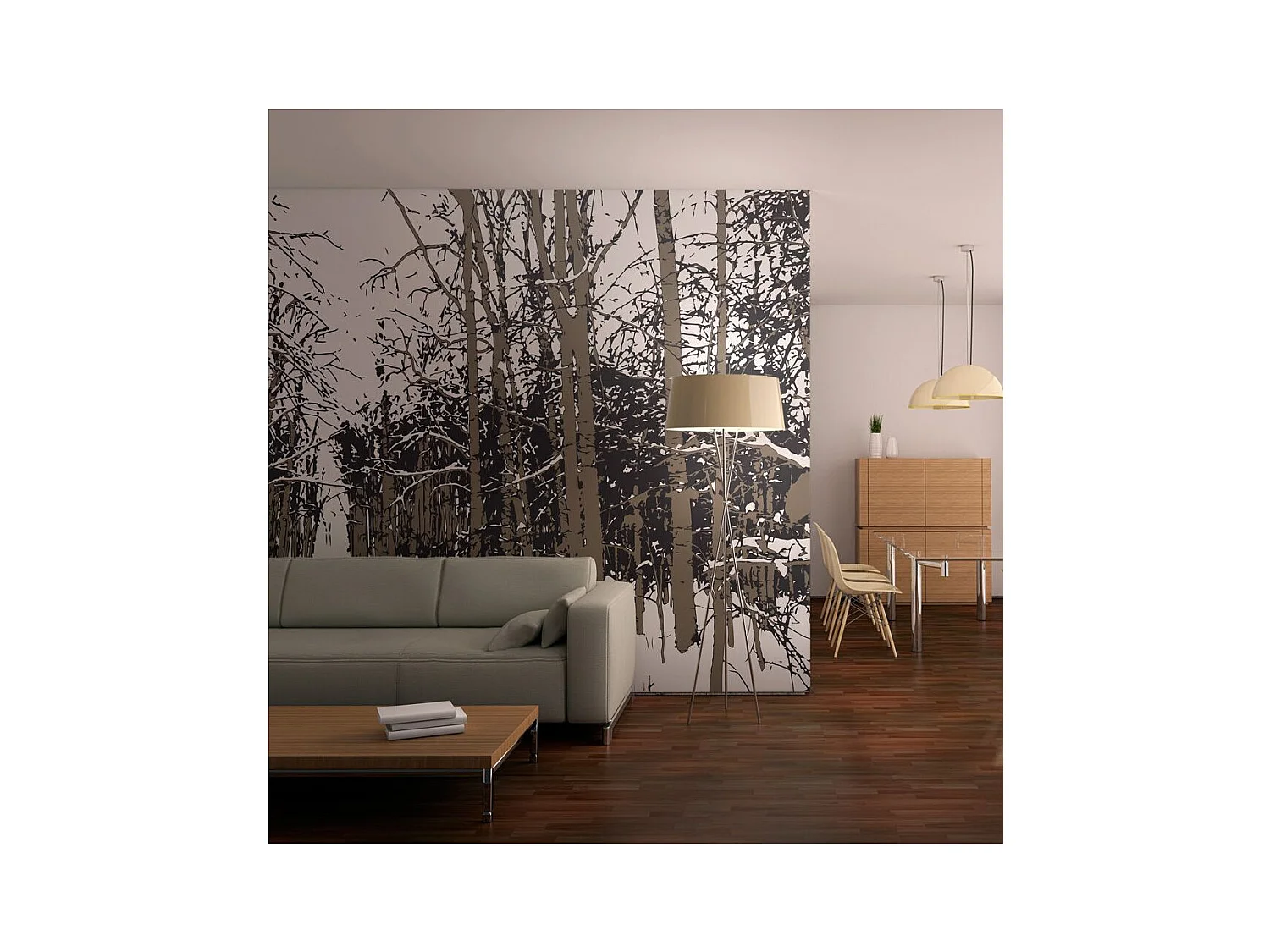 Papier Peint "Arbres Automne" 154 x 200 cm