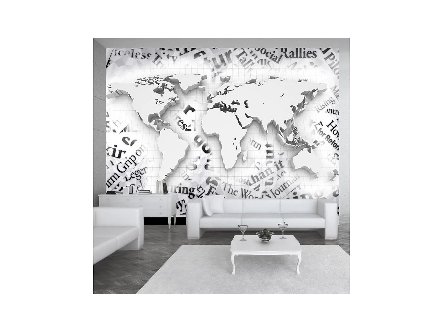 Papier Peint "The World of Newspapers" 70 x 100 cm