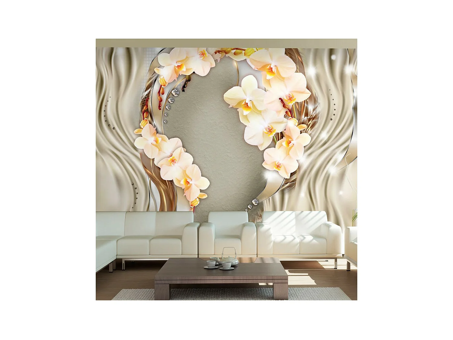 Papier Peint "Wreath of Orchids" 175 x 250 cm