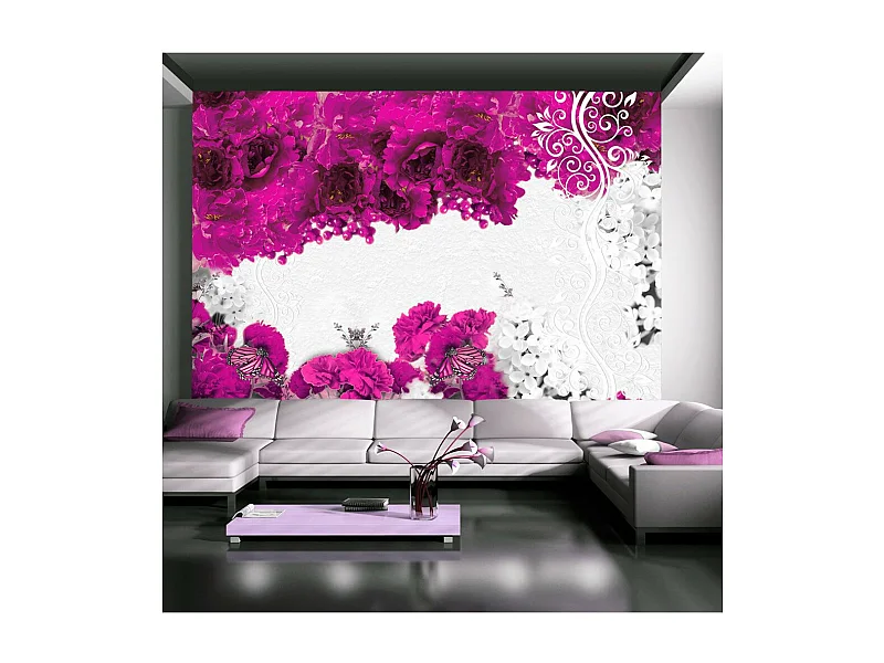 Papier Peint "Colors of Spring : Fuchsia" 175 x 250 cm