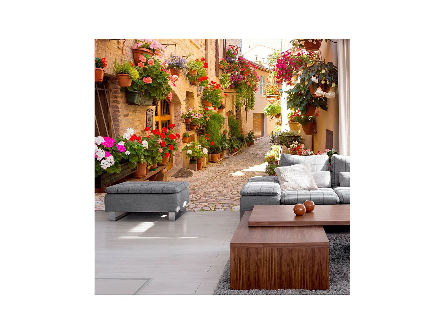 Papier Peint "The Alley in Spello Italy" 245 x 350 cm