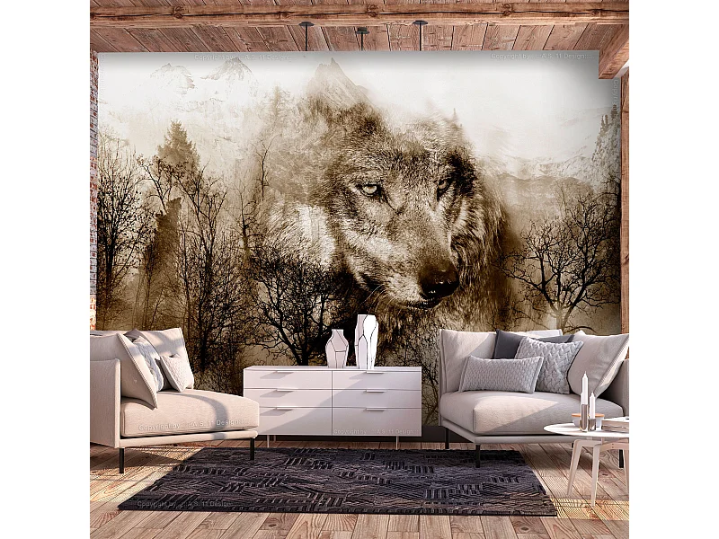 Papier Peint "Mountain Predator Brown" 245 x 350 cm
