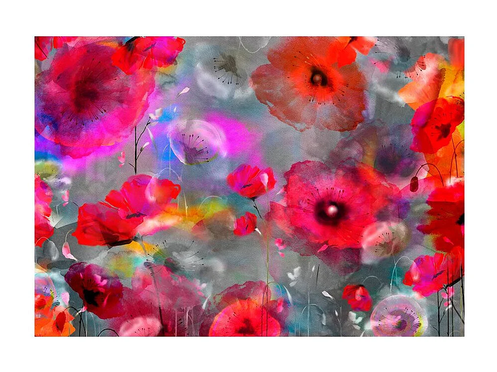 Papier Peint "Painted Poppies" 105 x 150 cm