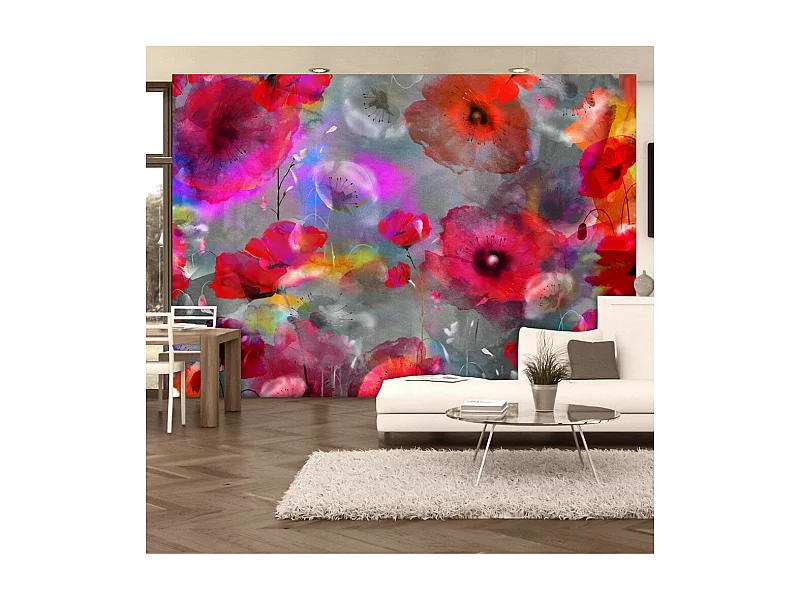 Papier Peint "Painted Poppies" 105 x 150 cm