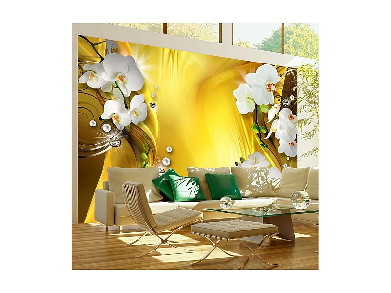 Papier Peint "Orchid in Gold" 210 x 300 cm