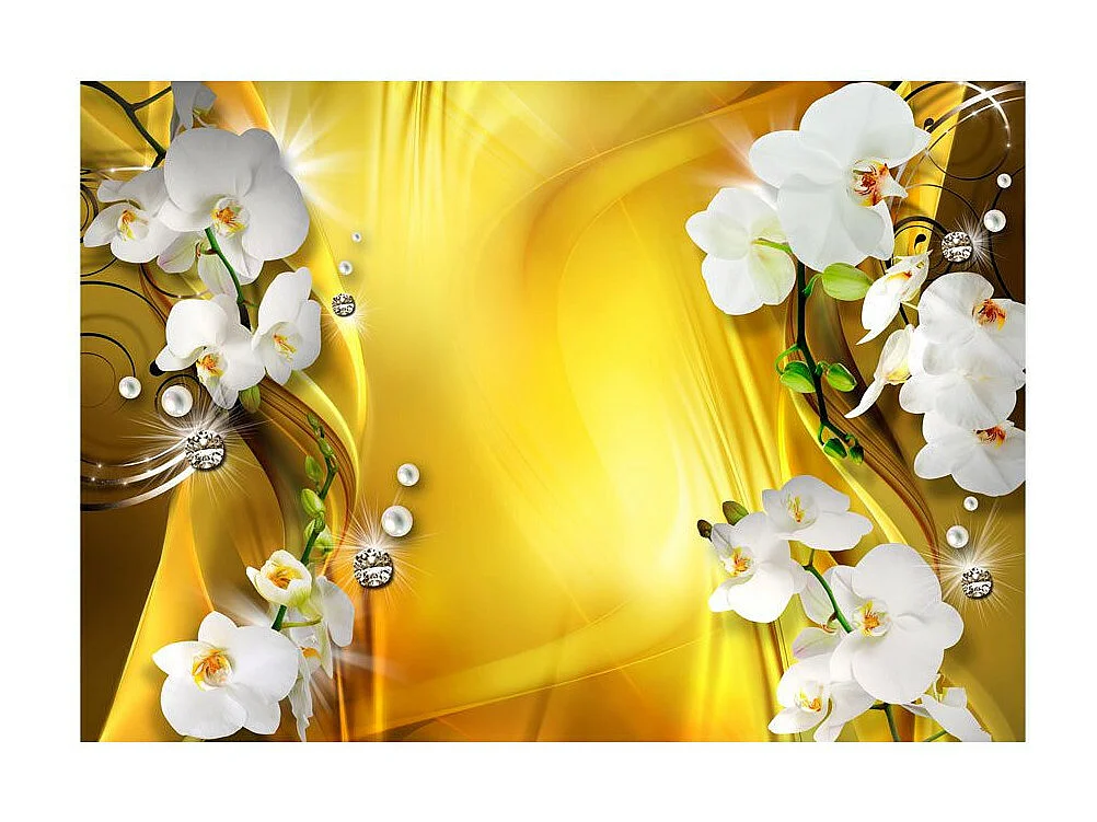 Papier Peint "Orchid in Gold" 210 x 300 cm