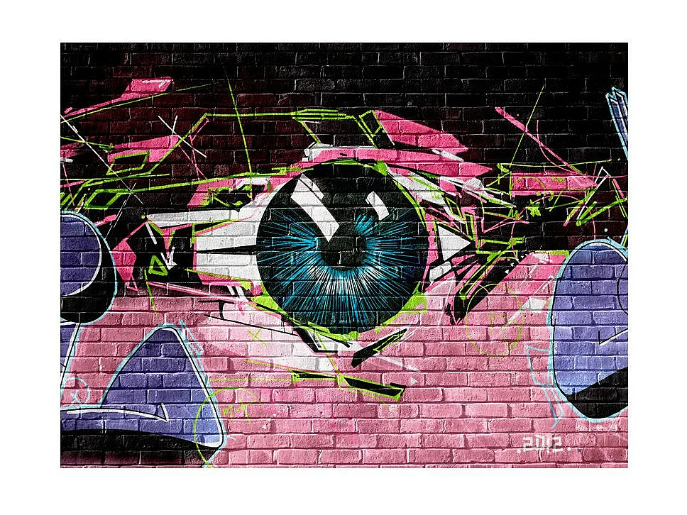 Papier Peint "Oeil Graffiti" 270 x 350 cm