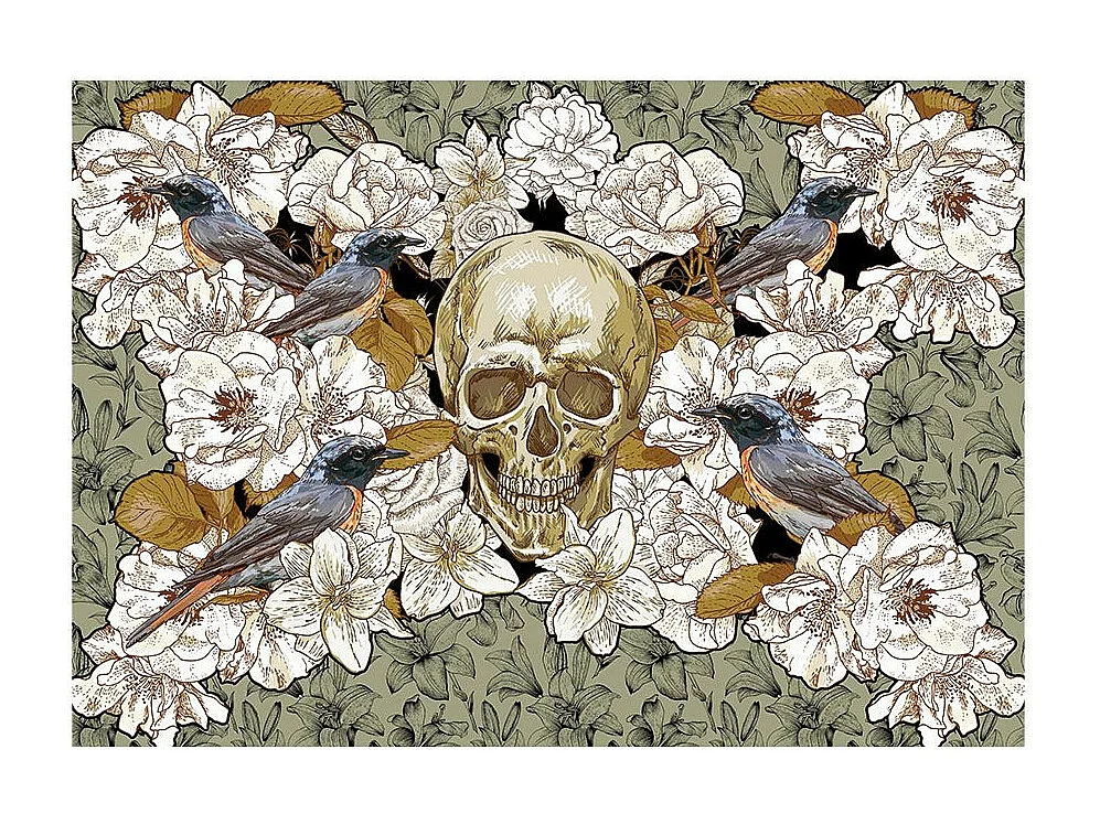 Papier Peint "Among Flowers" 70 x 100 cm