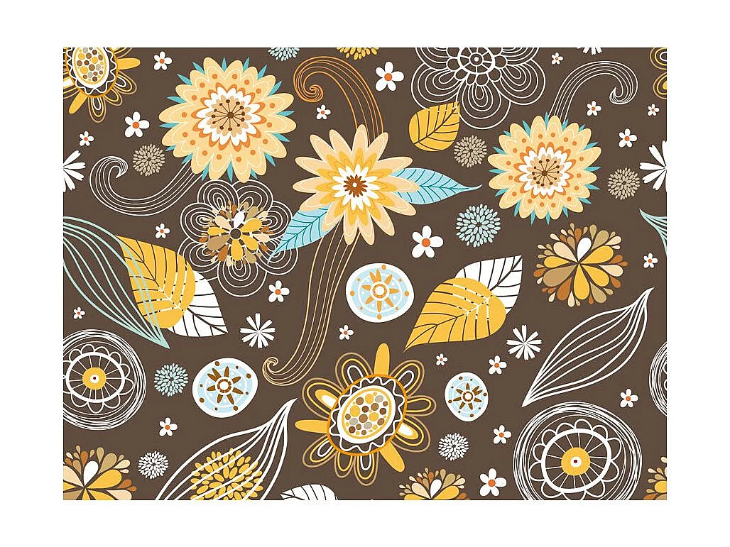 Papier Peint "Fleurs Transparentes" 154 x 200 cm