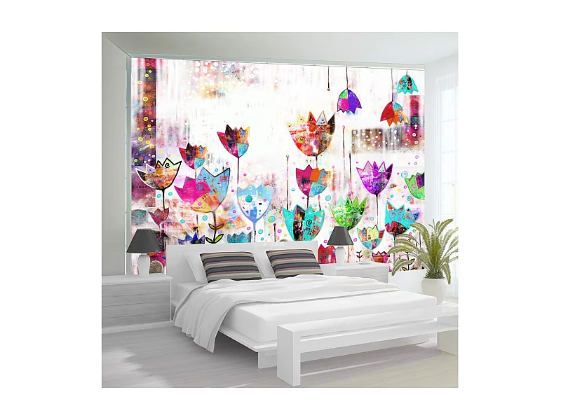 Papier Peint "Colorful Tulips" 245 x 350 cm