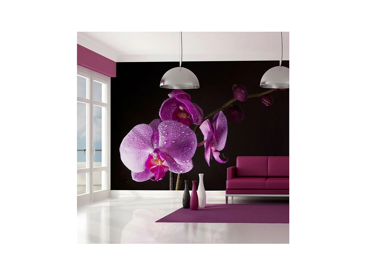 Papier Peint "De Bon Goût Orchidée" 270 x 350 cm