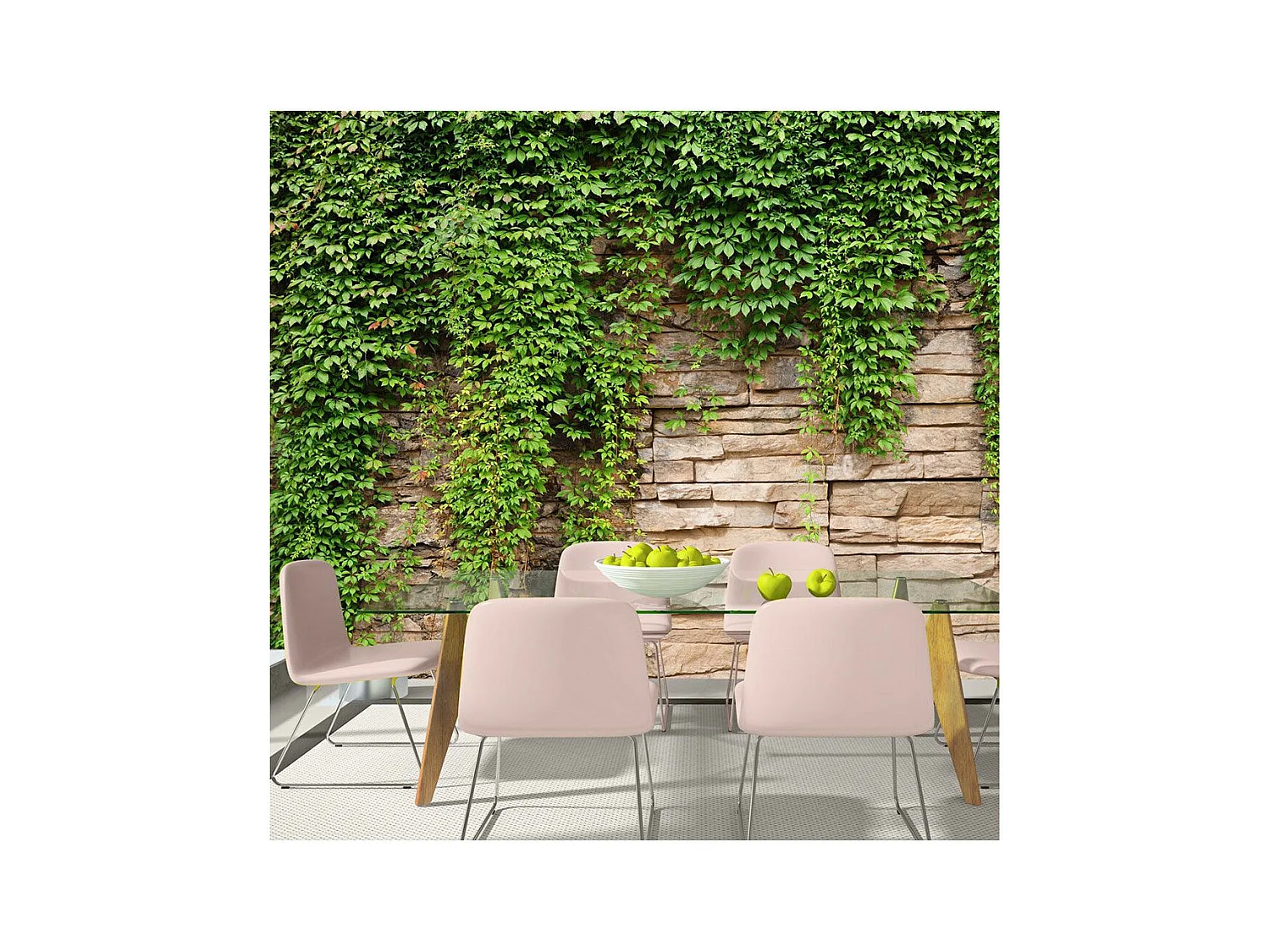 Papier Peint "Mur de Lierre" 70 x 100 cm