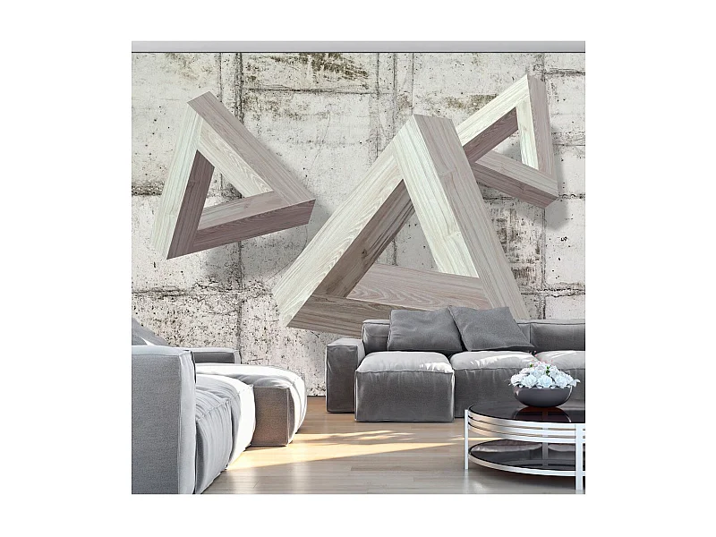 Papier Peint "Grey Trio" 70 x 100 cm