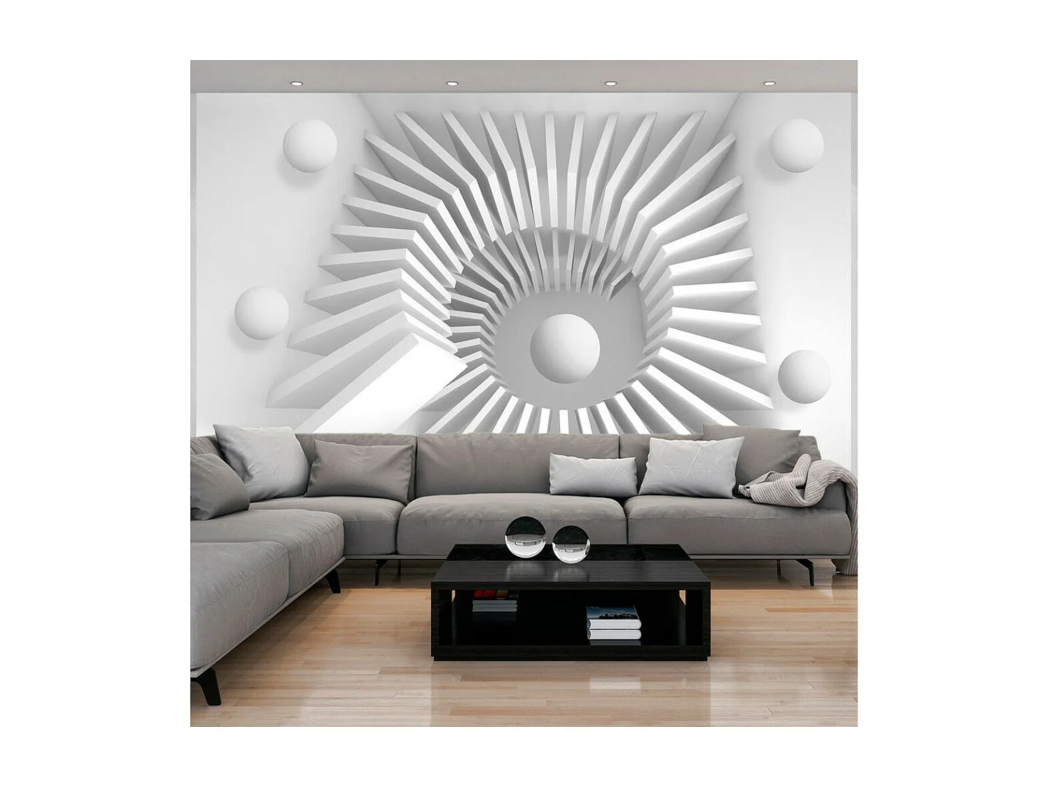 Papier Peint "White Jigsaw" 175 x 250 cm