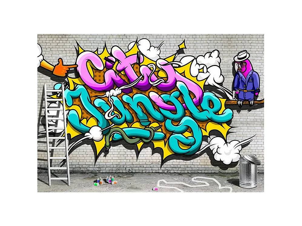 Papier Peint "Pink Parrot" 70 x 100 cm