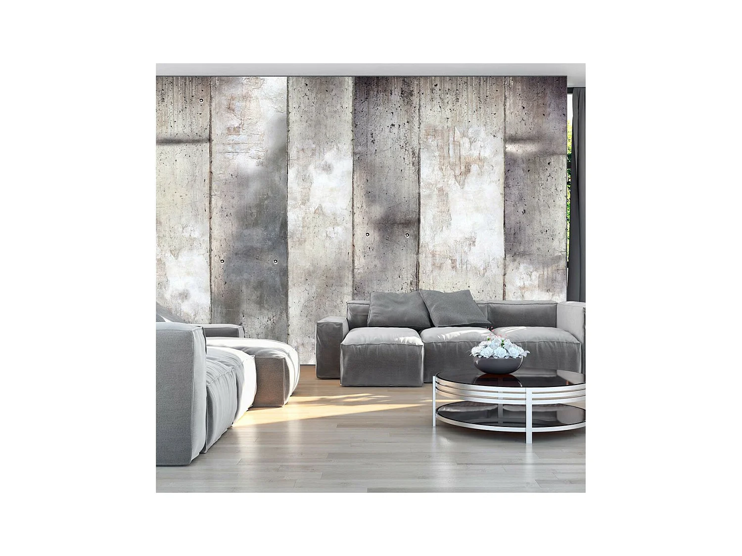 Papier Peint "Gray Stripes" 70 x 100 cm