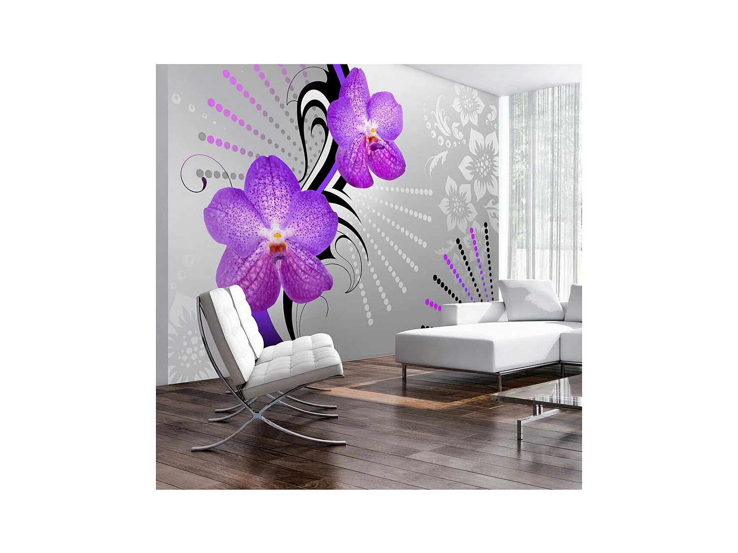 Papier Peint "Purple Vibrations" 140 x 200 cm