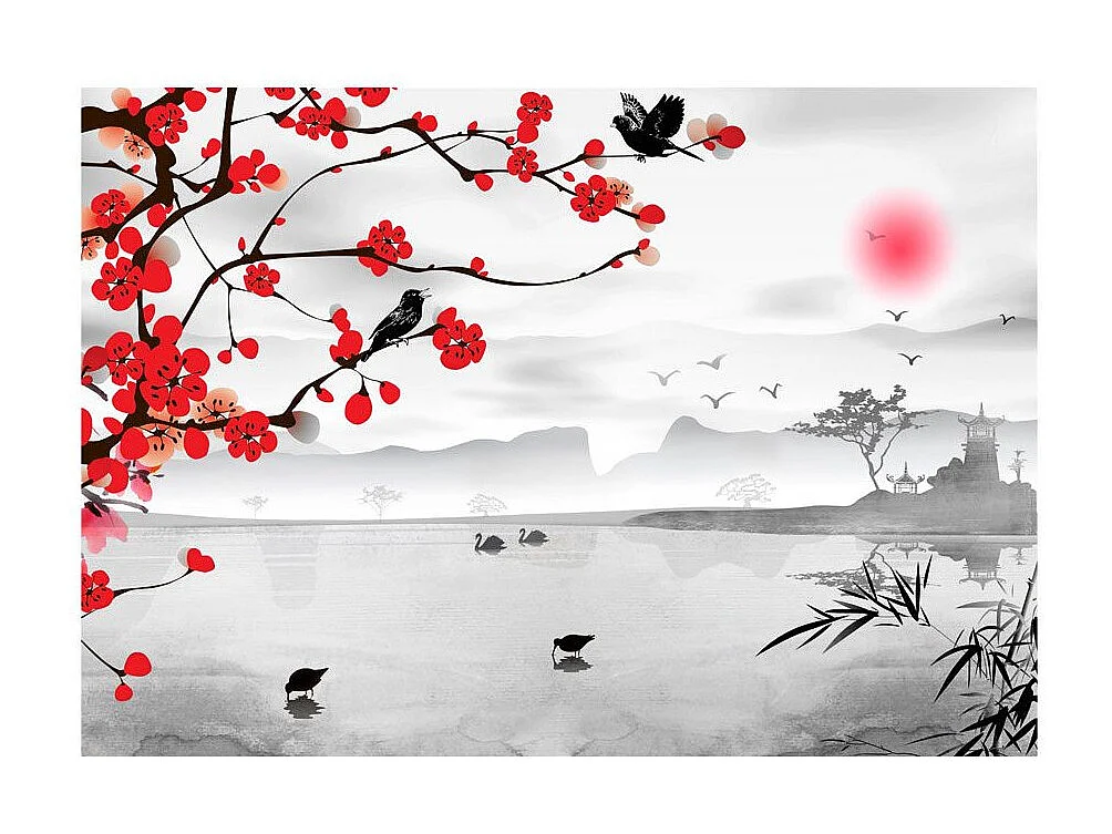 Papier Peint "Japanese Garden" 140 x 200 cm