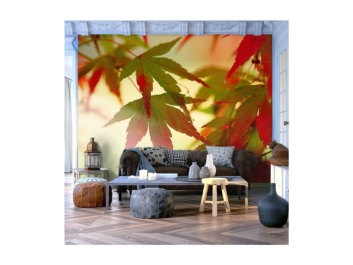 Papier Peint "Feuilles Colorées" 193 x 250 cm