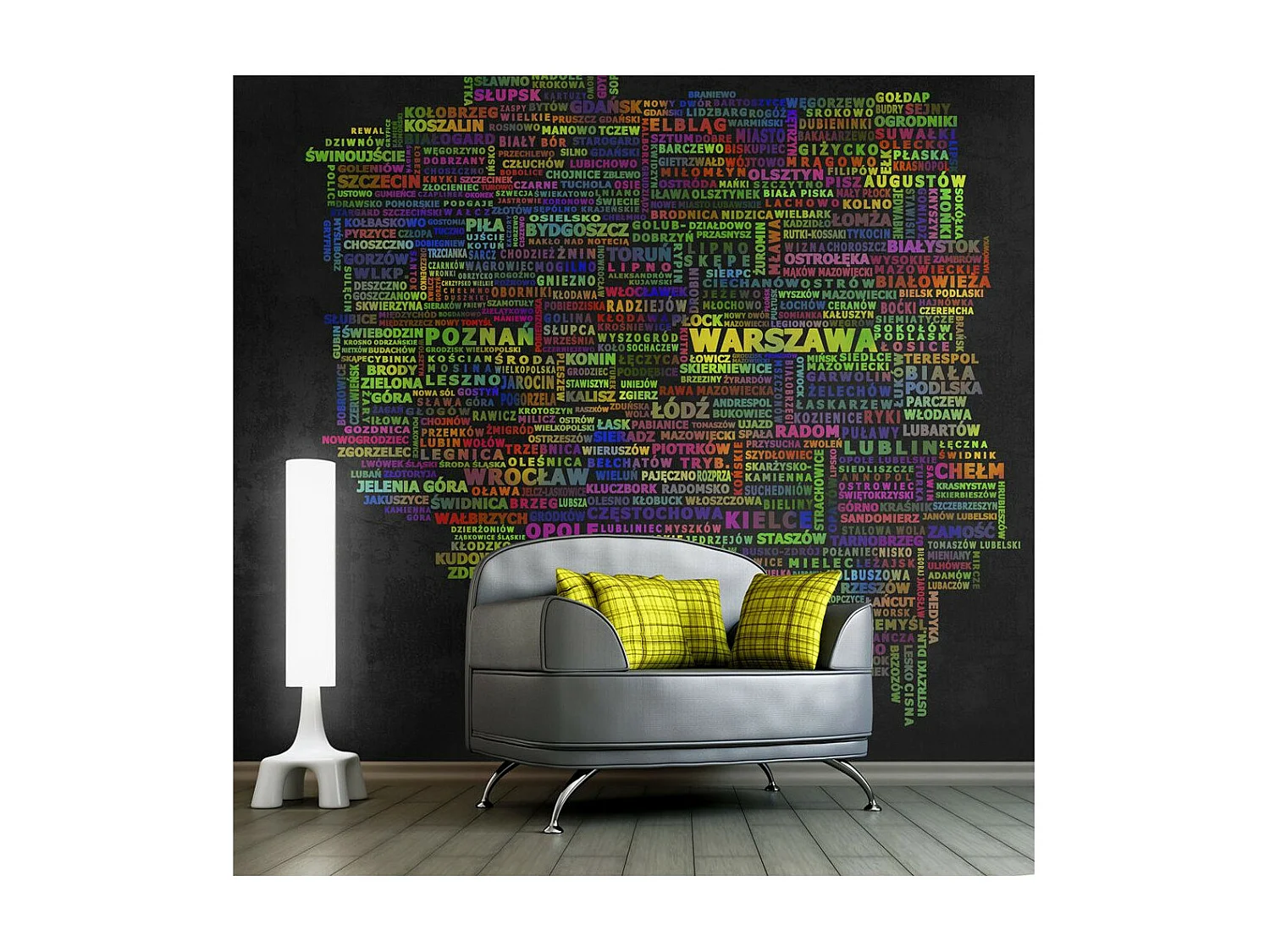 Papier Peint "The Map of Poland" 154 x 200 cm