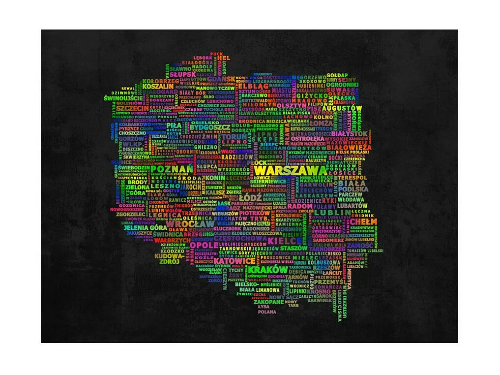 Papier Peint "The Map of Poland" 154 x 200 cm