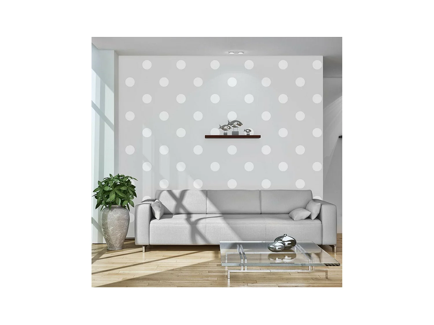 Papier Peint "Cheerful Polka Dots" 140 x 200 cm