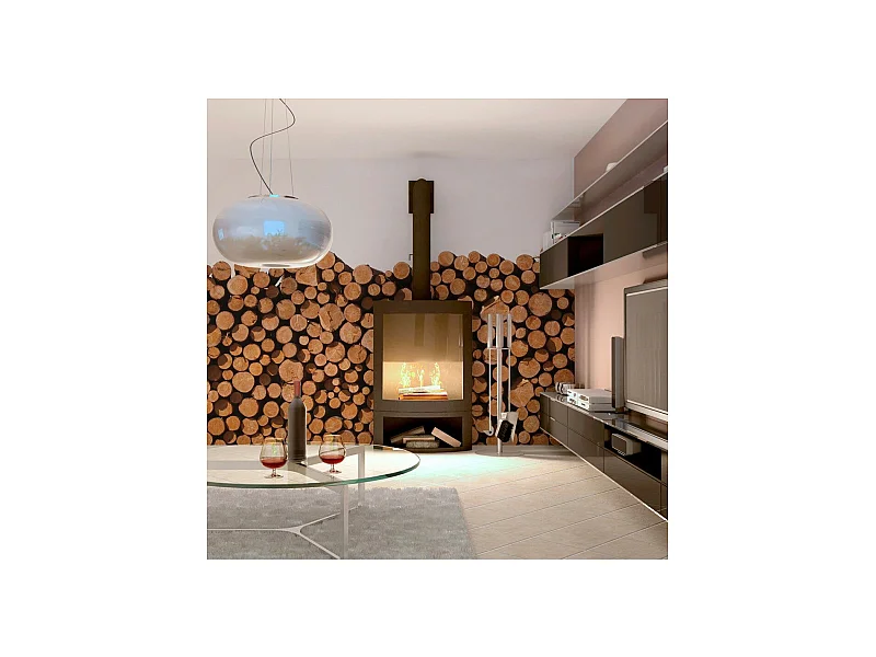 Papier Peint "Tas de Bois" 270 x 350 cm