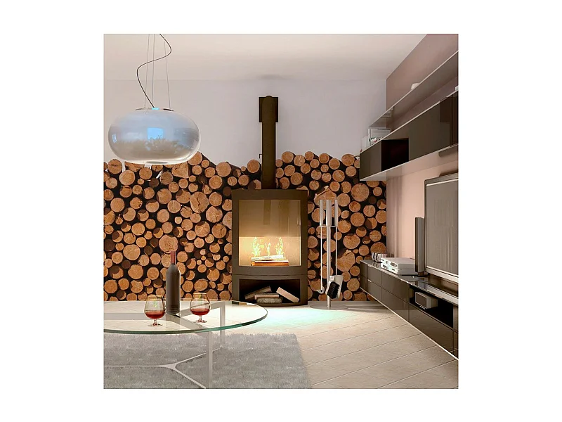 Papier Peint "Tas de Bois" 270 x 350 cm