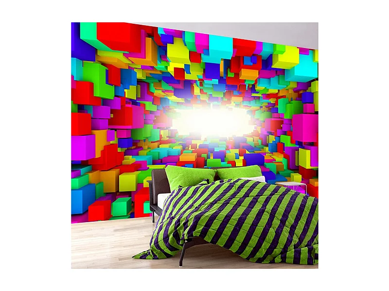 Papier Peint "Light in Color Geometry" 70 x 100 cm