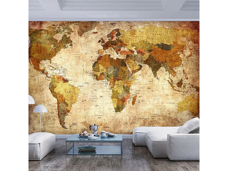 Papier Peint "Old World Map" 105 x 150 cm