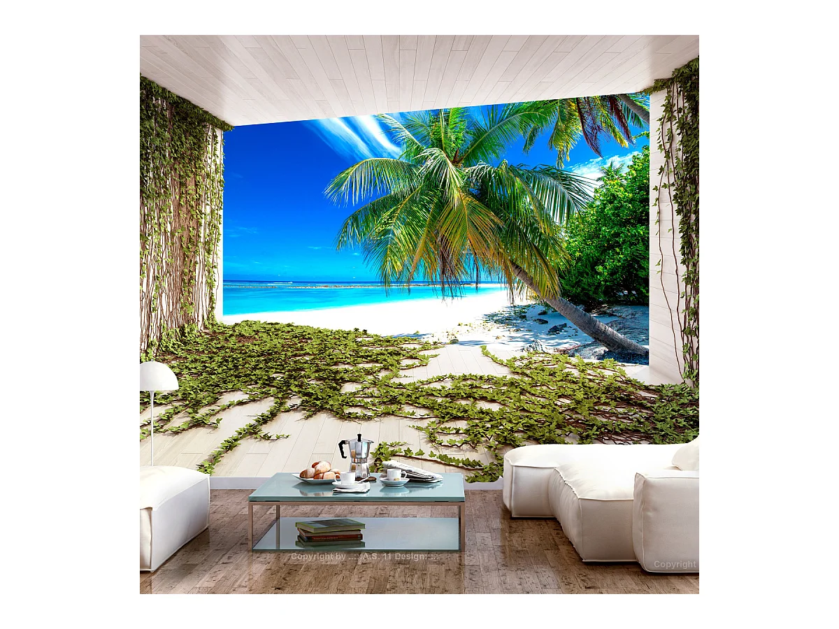 Papier Peint "Beach & Ivy" 105 x 150 cm