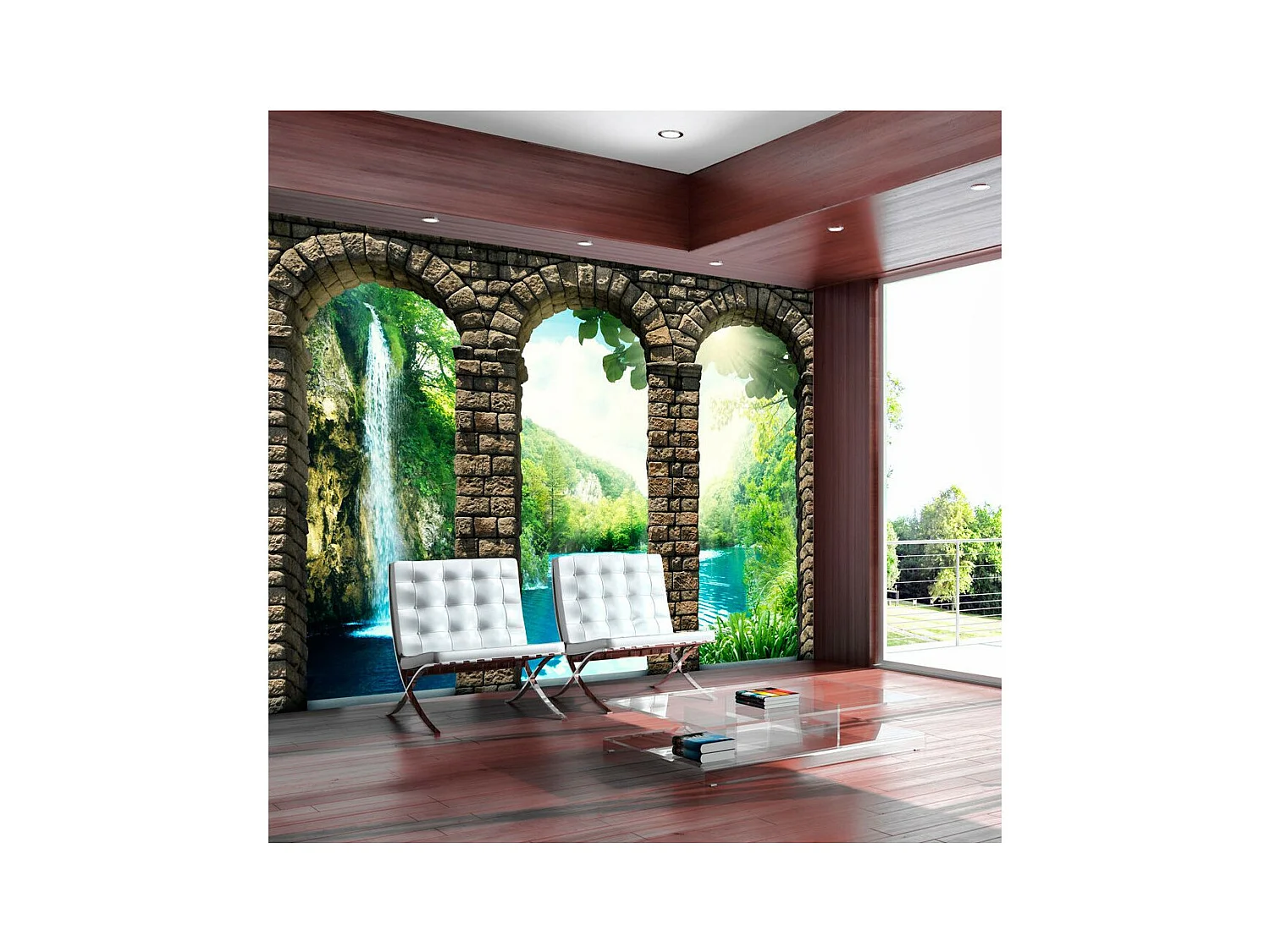 Papier Peint "Mysterious Waterfall" 140 x 200 cm