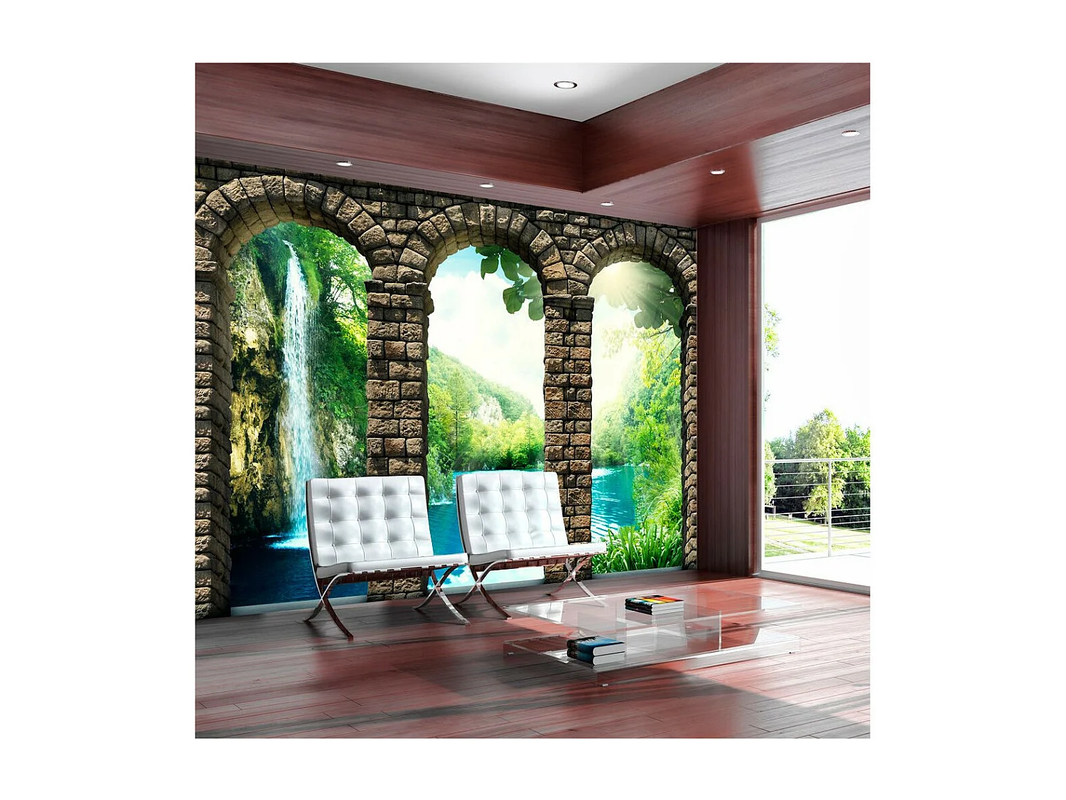 Papier Peint "Mysterious Waterfall" 140 x 200 cm