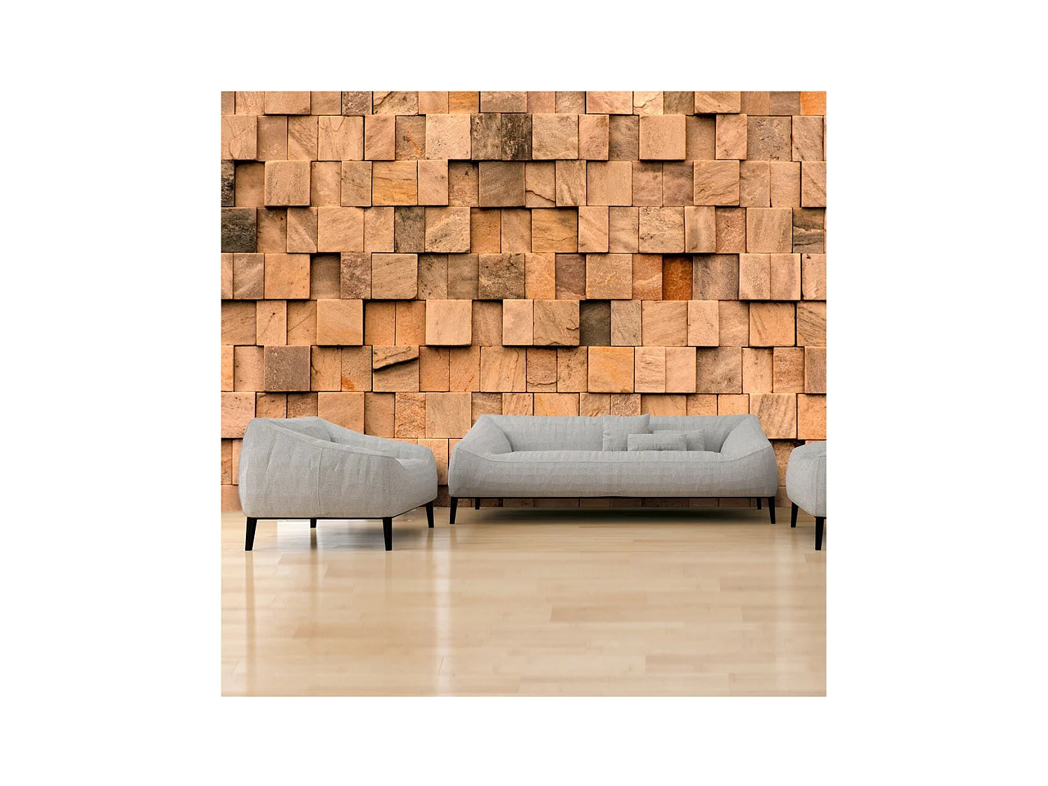 Papier Peint "Stone Jigsaw" 140 x 200 cm