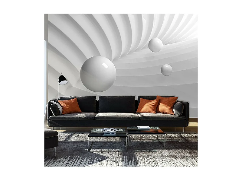 Papier Peint "White Symmetry" 245 x 350 cm