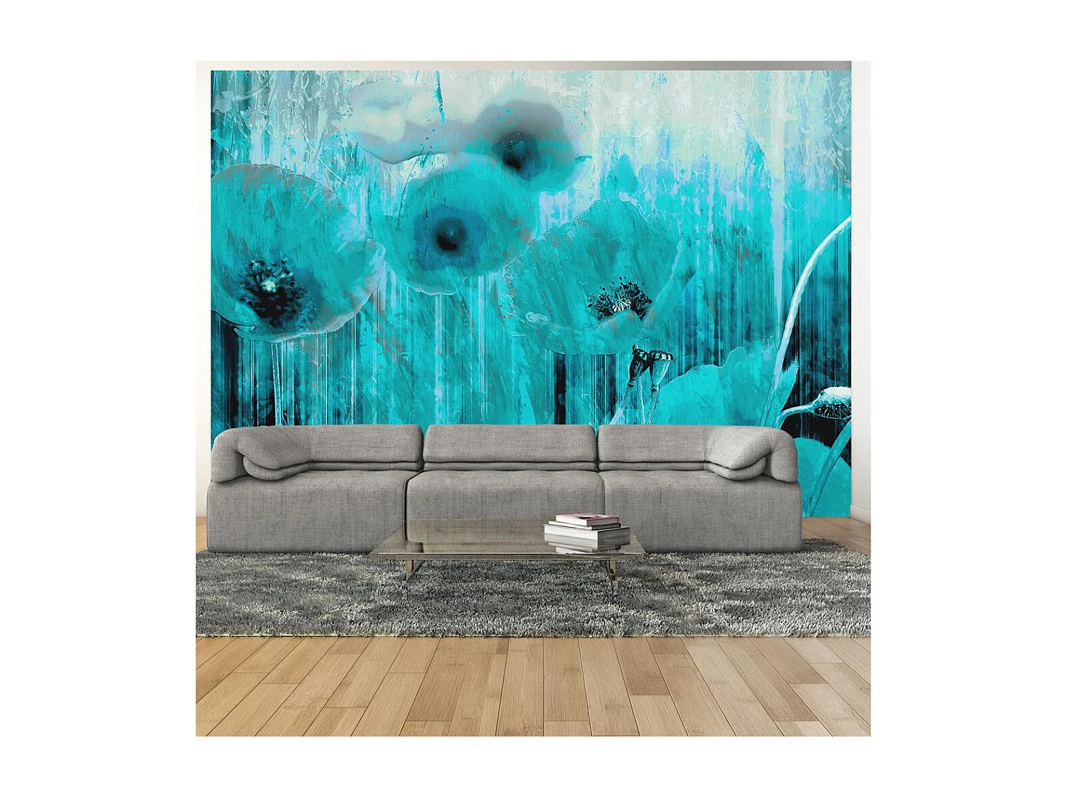 Papier Peint "Turquoise Madness" 105 x 150 cm