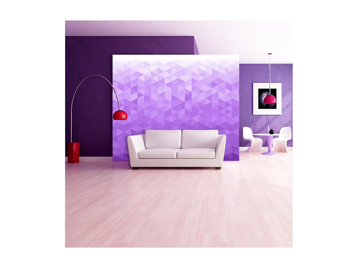 Papier Peint "Violet Pixel" 245 x 350 cm