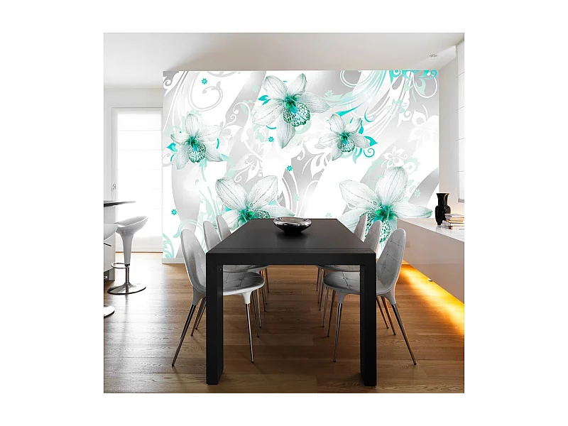 Papier Peint "Sounds of Subtlety Turquoise" 140 x 200 cm