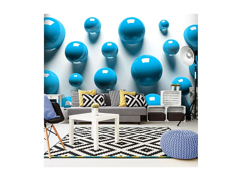 Papier Peint "Blue Balls" 105 x 150 cm