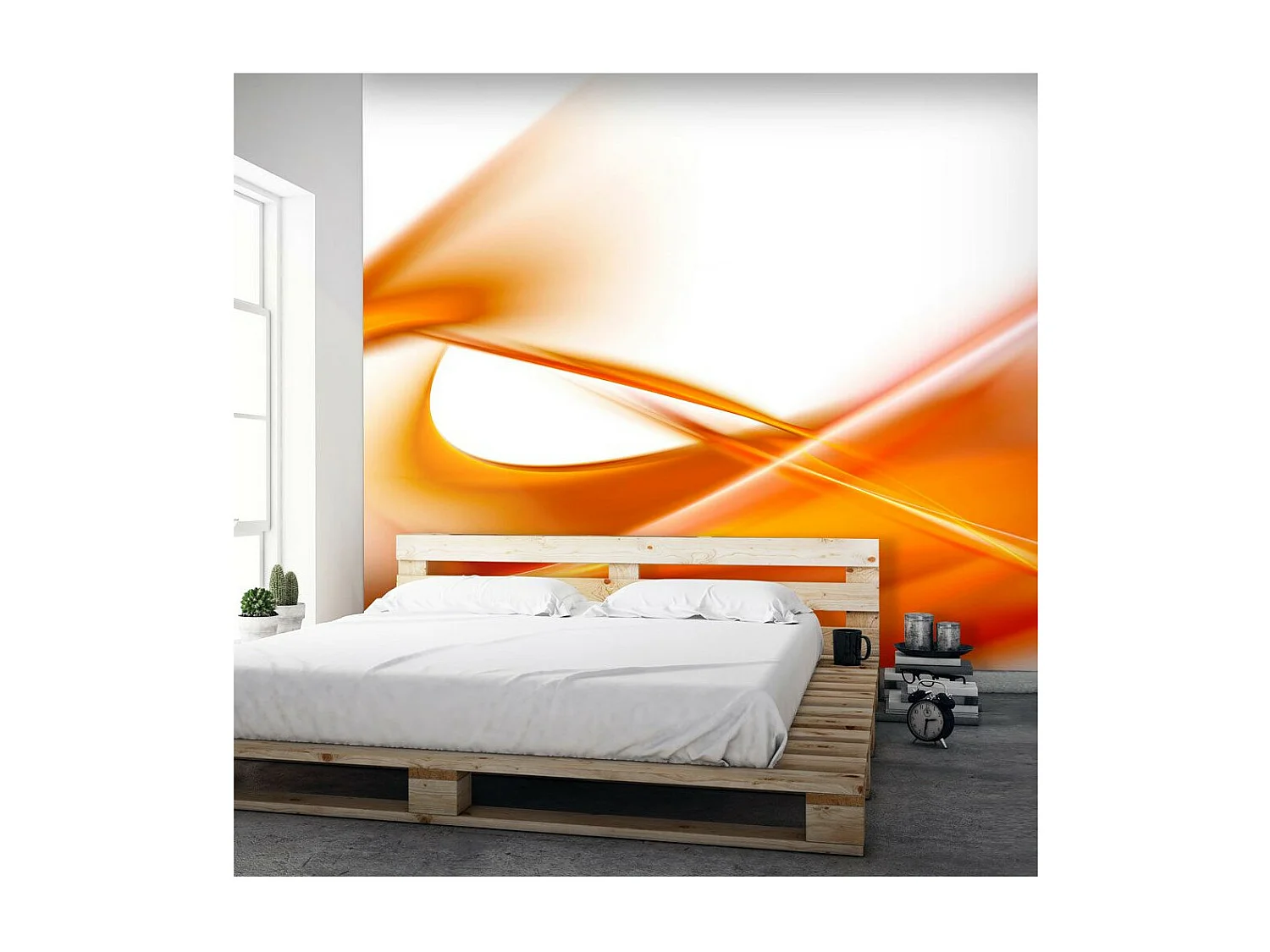 Papier Peint "Abstraction Orange" 231 x 300 cm