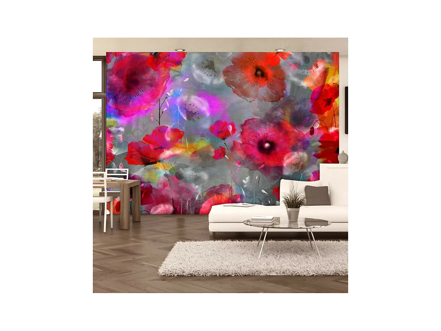Papier Peint "Painted Poppies" 175 x 250 cm