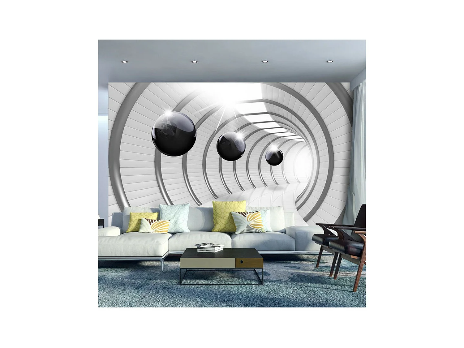 Papier Peint "Futuristic Tunnel" 245 x 350 cm