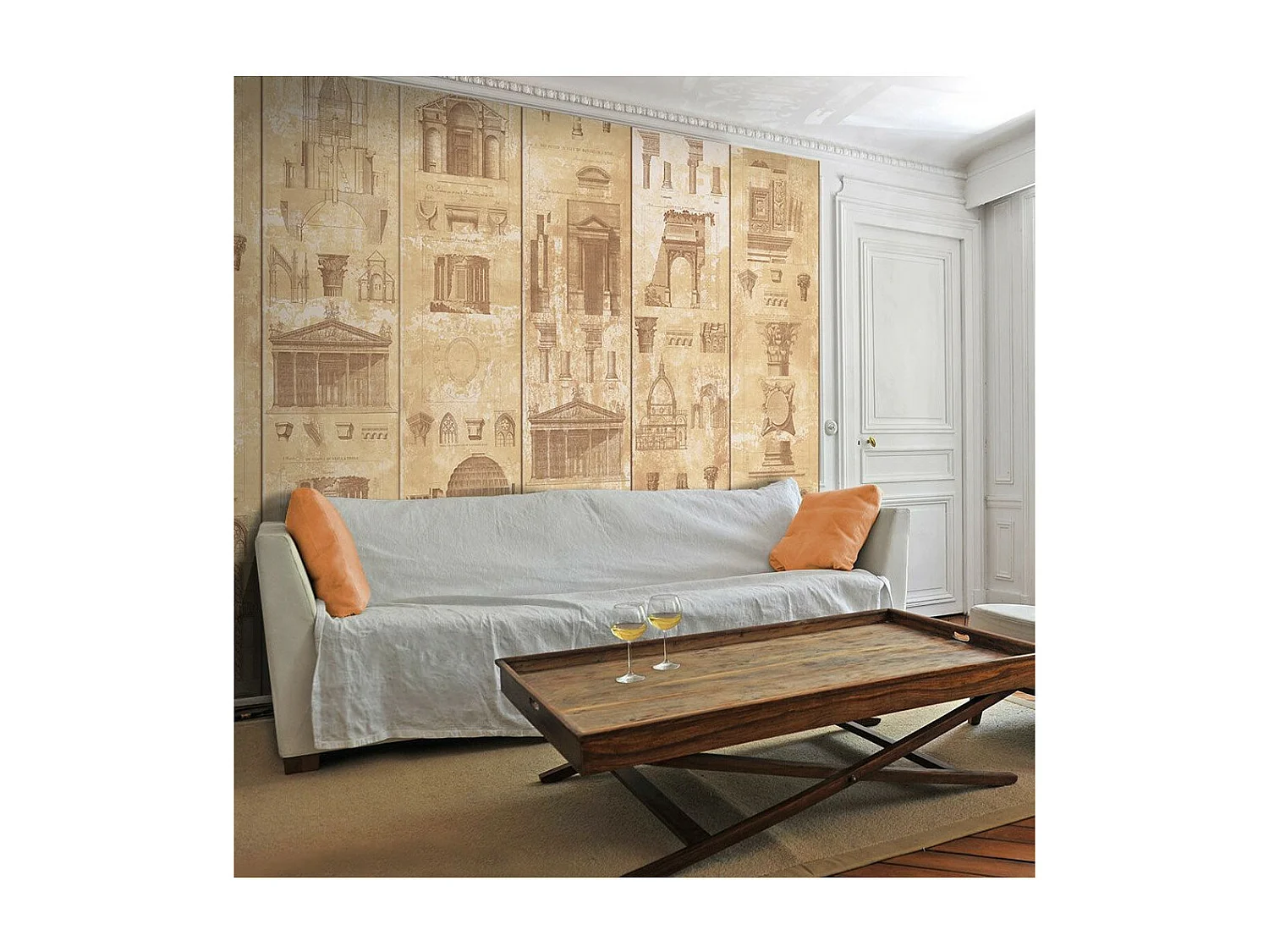 Papier Peint "Architectural Pearl" 50x1000cm