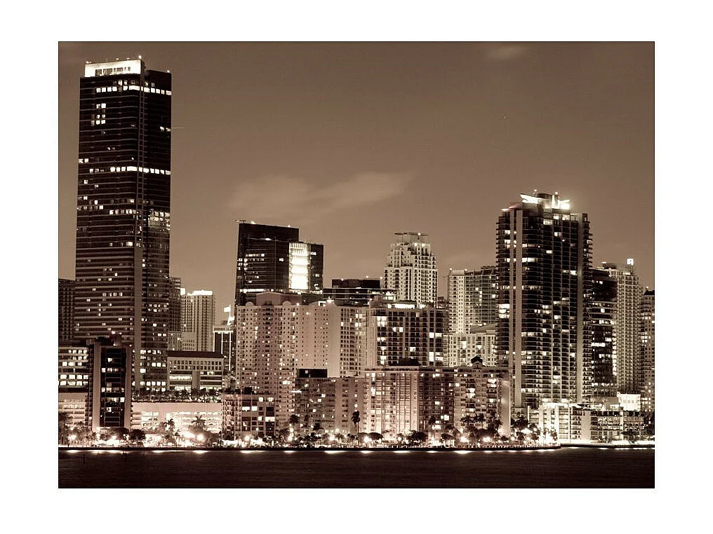 Papier Peint "La Vie Nocturne à Miami" 231 x 300 cm