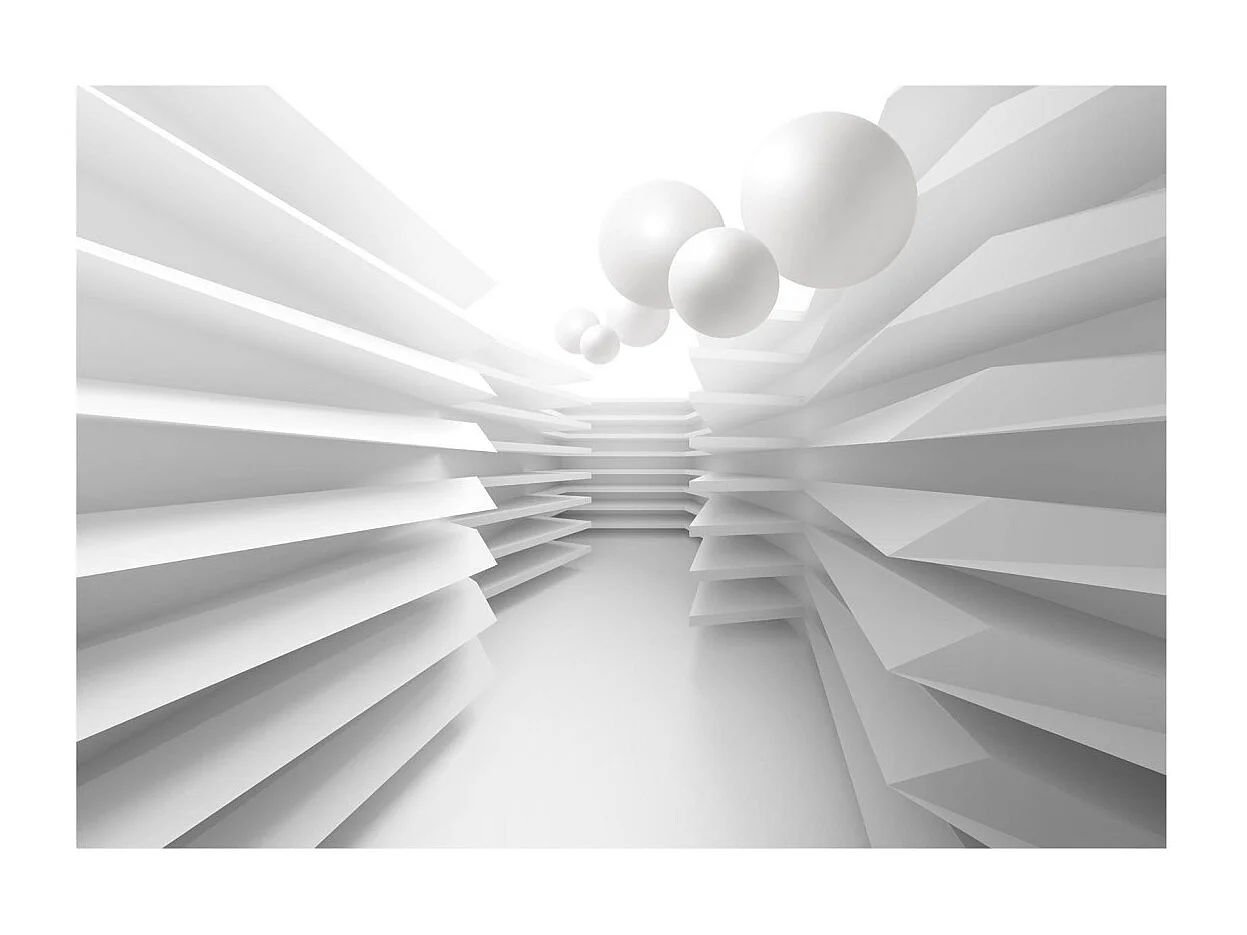 Papier Peint "White Maze" 140 x 200 cm